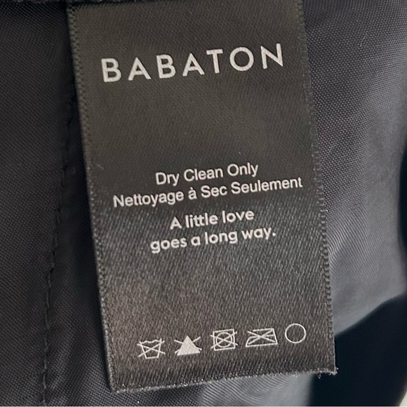 Aritzia Babaton Conan Cropped Pant Black Tuxedo Stripe Sz 6 - Picture 5 of 6